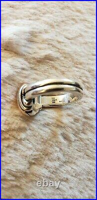James Avery Dome Ring Sterling 925 Silver 14K Gold Large Heavy Size 9
