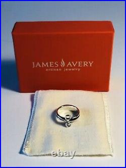 James Avery Double Dangle Ring Sterling Silver 925 Retired RARE