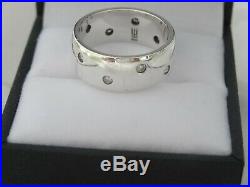 James Avery Enduring Ring band with diamonds Sterling silver size 7
