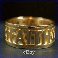 James Avery Faith Hope Love Ring Size 8 14k Yellow Gold