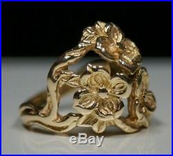 James Avery Flower Bouquet Ring Size 7 Yellow Gold RETIRED