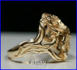 James Avery Flower Bouquet Ring Size 7 Yellow Gold RETIRED