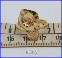 James Avery Flower Ring 14k Yellow Gold Sz. 6.25 Authentic & Extremely Rare
