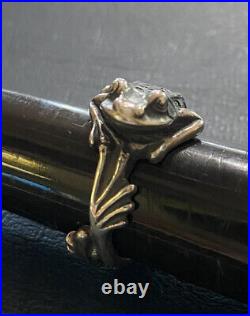 James Avery Frog Toad Wrap Ring 3D Retired Sterling Silver Size 6.75