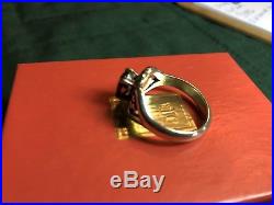 James Avery Garnet Scrolled Heart Ring Size 9