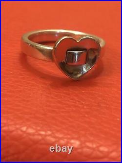 James Avery Golden Heart Ring Retired 7.5 Beautiful