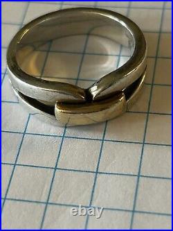 James Avery HAMMERED CLASSIC GOLD & SILVER Band Size 9.5