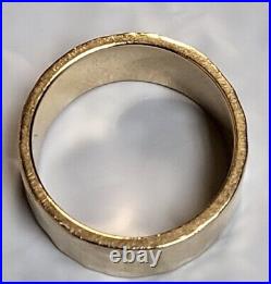 James Avery Hammered 10mm 14k Yellow Gold Ring 10.8 gr A757