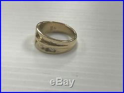 James Avery Hammered 14k Yellow Gold Radiant Cross Ring Size 11 JA27