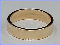 James Avery Hammered Amore Wedding Band Ring 6.5mm in 14k Gold Size 13