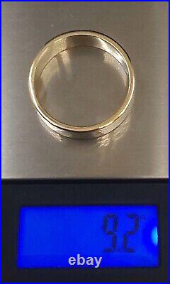 James Avery Hammered Amore Wedding Band Ring 6.5mm in 14k Gold Size 13
