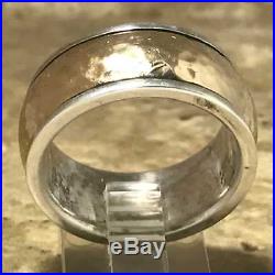 James Avery Hammered Classic Wedding Band Ring WB-68 Sz 10 14K Gold Silver