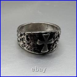 James Avery Hammered Cross Ring Sterling Silver 925 Retired