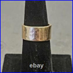 James Avery Hammered Finish 14k Yellow Gold Ring Size 5 1/4 Wedding Band