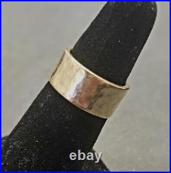 James Avery Hammered Finish 14k Yellow Gold Ring Size 5 1/4 Wedding Band