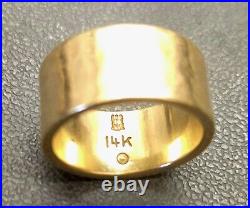 James Avery Hammered Finish 14k Yellow Gold Ring Size 5 1/4 Wedding Band