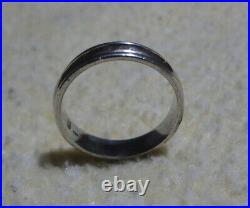 James Avery Hammered Simplicity 14k Gold & 925 Sterlin Wedding Band Ring Size 13