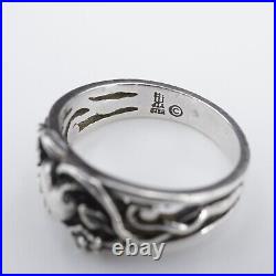 James Avery Heart Flowers Vine Ring Size 6.5 Sterling Silver Retired RS3364