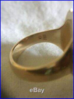 James Avery Heavy Vintage 14K Gold Oval Ring size 7.5 Beautiful