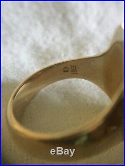 James Avery Heavy Vintage 14K Gold Oval Ring size 7.5 Beautiful