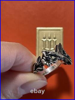 James Avery Hummingbird Flower Sterling Silver Ring Retired Limited 60th Bird