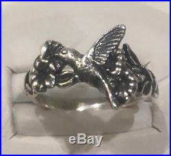 James Avery Hummingbird Ring Size 9 Sterling Silver Rare