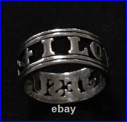 James Avery I LOVE JESUS Eternity Band Ring Sterling Silver Size 6.5 Rare