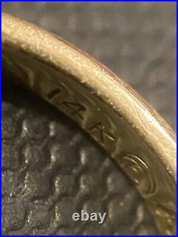 James Avery Ichthus Dangle Ring 14k Yellow Gold Size 4