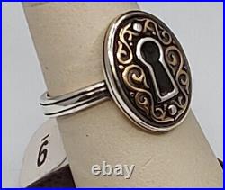 James Avery Journey Oval Keyhole Ring New With Tag Size 9 in Sterling Silver