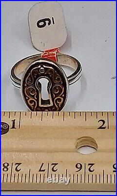 James Avery Journey Oval Keyhole Ring New With Tag Size 9 in Sterling Silver