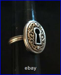 James Avery Journeys Keyhole Ring Bronze & Sterling Silver Retired Size 5.75
