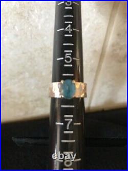 James Avery Julietta Ring Blue Topaz Sterling Silver & 14K Gold Size 6