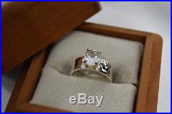 James Avery Julietta Ring White Sapphire 14k Gold & Sterling Silver size 6 1/2