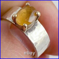 James Avery'Julietta' Ring, Yellow Stone, 925 Silver & 585 (14k) Gold- Size 7