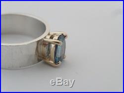 James Avery Julietta Ring with Blue Topaz 14k -925 size 9 1/2