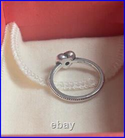 James Avery Keepsake Heart Birthstone Ring/White Sapphire/Size-7