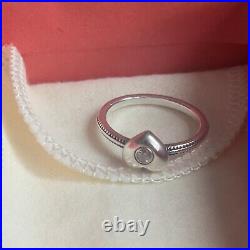 James Avery Keepsake Heart Birthstone Ring/White Sapphire/Size-7