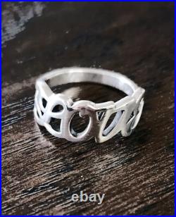 James Avery LOVE Script Ring, Retired Size 8 VERY Good Condition