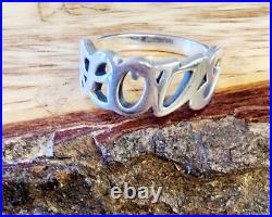 James Avery LOVE Script Ring, Retired Size 8 VERY Good Condition