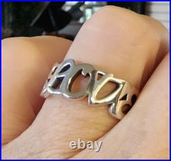 James Avery LOVE Script Ring, Retired Size 8 VERY Good Condition