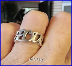 James Avery LOVE Script Ring, Retired Size 8 VERY Good Condition