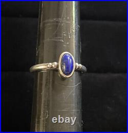 James Avery Lapis Lazuli Blue Small Oval Ring Sterling Silver Size 5.5