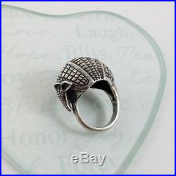 James Avery Large ARMADILLO Dome STERLING SILVER Ring Sz 6.5 PX3765