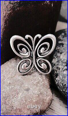 James Avery Large Butterfly Ring Size 6.5 Retired