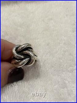 James Avery Large Love Knot Bold Ring Sterling Silver Size 6.5 RETIRED RARE