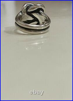 James Avery Large Love Knot Ring Sterling Silver Size 8 RETIRED RARE