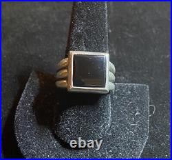 James Avery Large Square Retired Onyx Ring Size 9.5