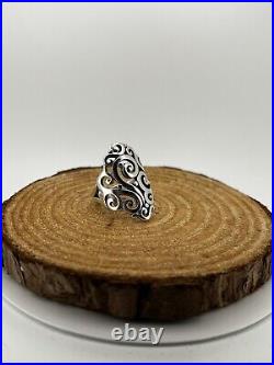 James Avery Long Sorrento 925 Sterling Silver-Size 8.5-Thick Hefty Version 11 gr