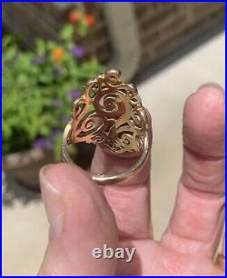 James Avery Long Sorrento Ring 14K Gold Size 8.75