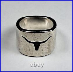 James Avery Longhorn Band Ring Size 6.5 Sterling Silver 925 University of Texas